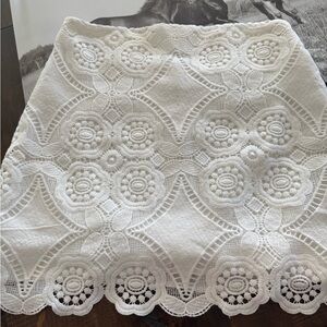 NWT Abercrombie & Fitch White Embellished Mini Pencil Skirt~Size 6